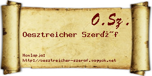 Oesztreicher Szeráf névjegykártya